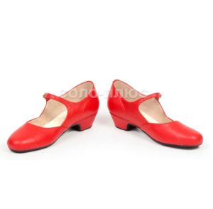 Туфли для народных танцев красные