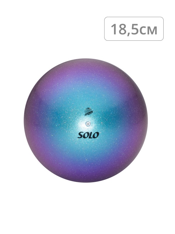 Мяч Solo 18.5 см бирюзово-сиреневый с блестками